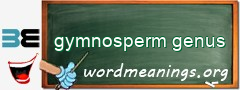 WordMeaning blackboard for gymnosperm genus